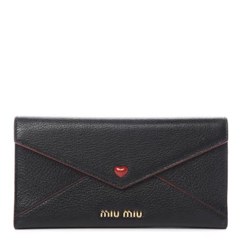 david jones miu miu wallet love envelope|MIU MIU Goatskin Madras Love Wallet Black.